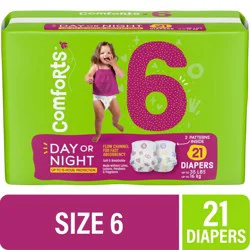 Comforts™ Day or Night Baby Diapers Size 6 (35+ lbs)