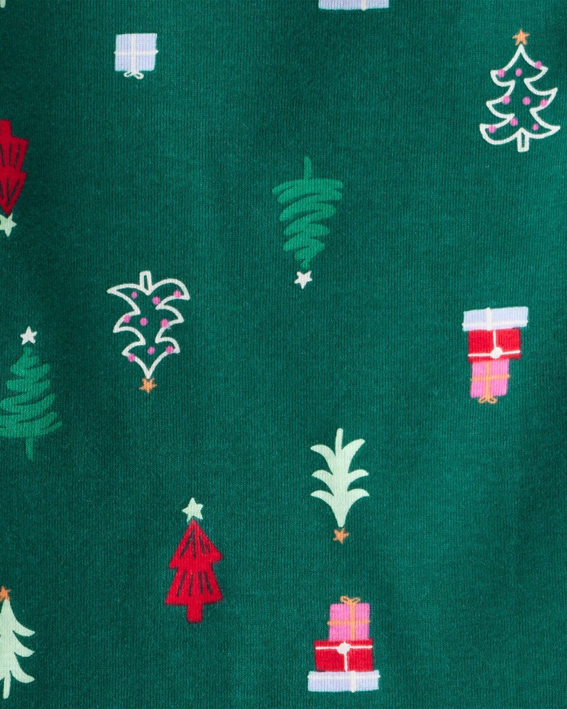 slide 2 of 2, Carter's Carters Toddler Green Trees 100% Cotton Long-Sleeve Snug Fit 2-Piece Pajamas - Green Emerald 3T, 2 pc
