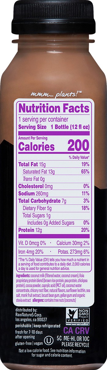 slide 3 of 7, Koia Plant-Based Chocolate Brownie Keto Shake 12 oz, 12 oz