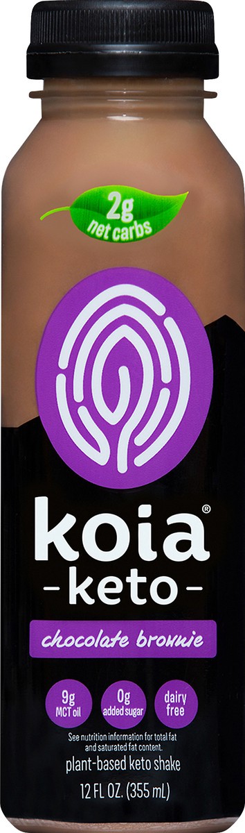 slide 4 of 7, Koia Plant-Based Chocolate Brownie Keto Shake 12 oz, 12 oz