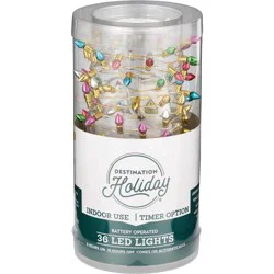 Destination Holiday 36 Count LED Battery Operated Garland Lights Bulbs