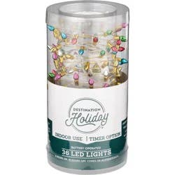 Destination Holiday 36 Count LED Battery Operated Garland Lights Bulbs