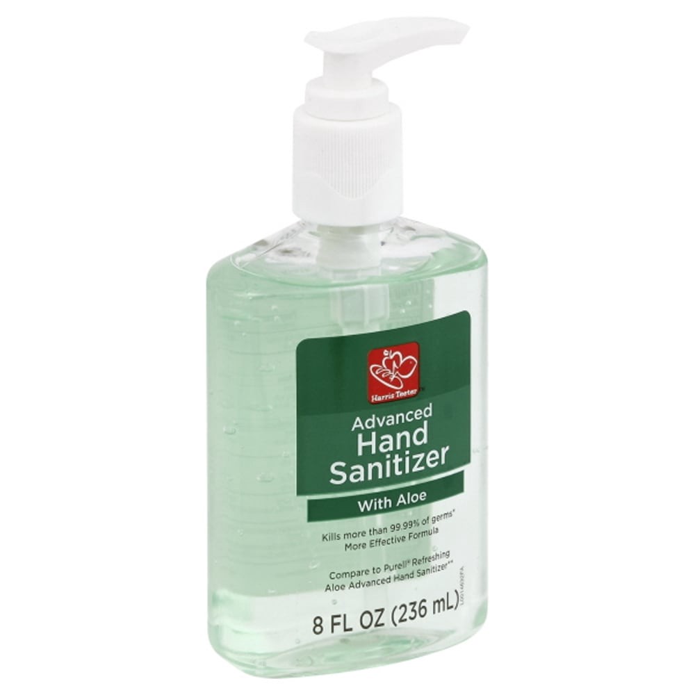 slide 1 of 4, Harris Teeter Advanced Hand Sanitizer with Aloe, 8 fl oz