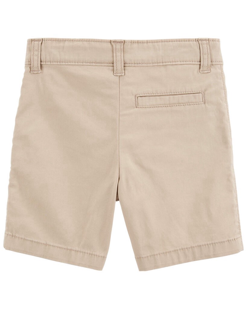 slide 3 of 3, Carter's Carters Baby Flat-Front Shorts Khaki 12M, 1 ct