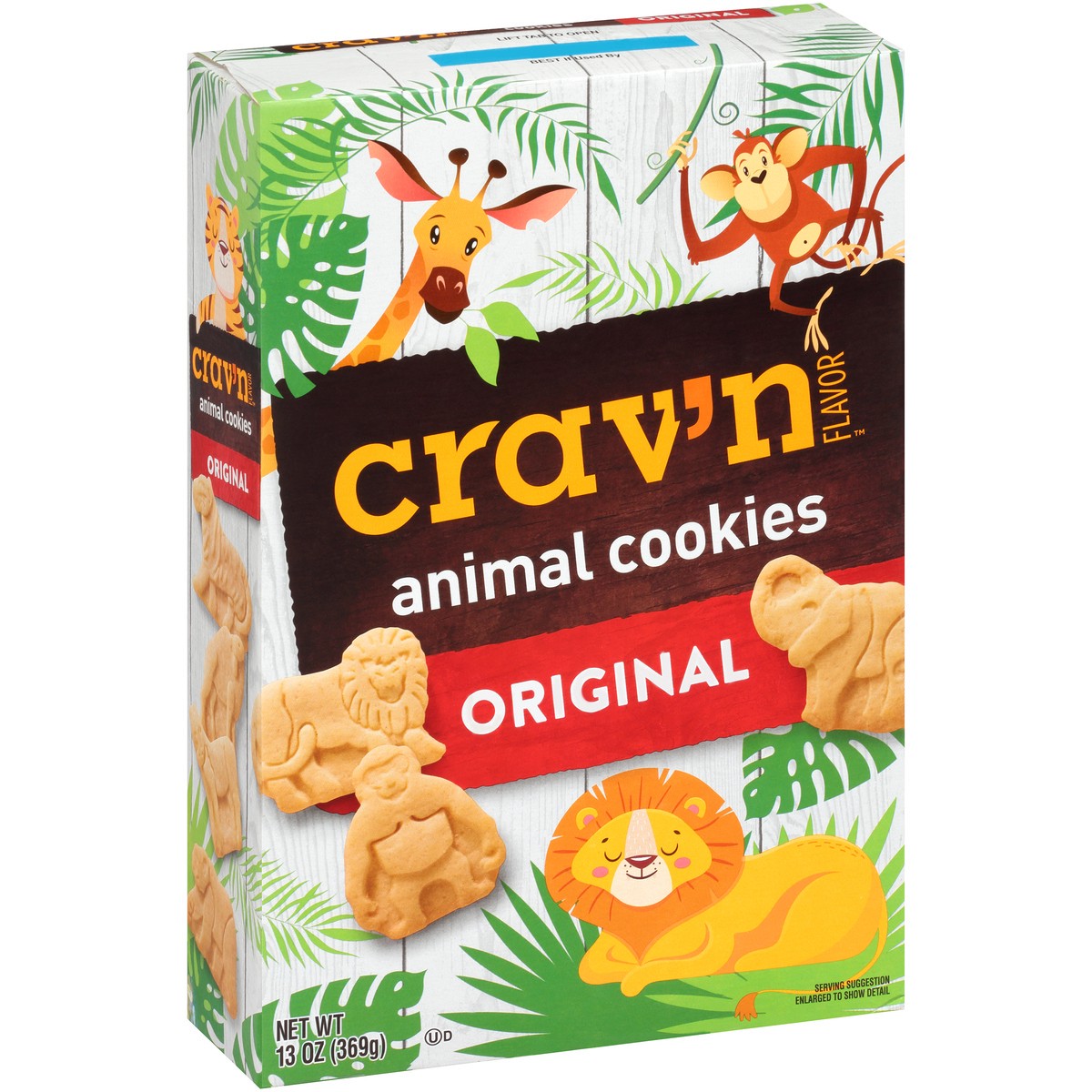 slide 5 of 10, Crav'N Flavor Original Animal Cookies, 13 oz