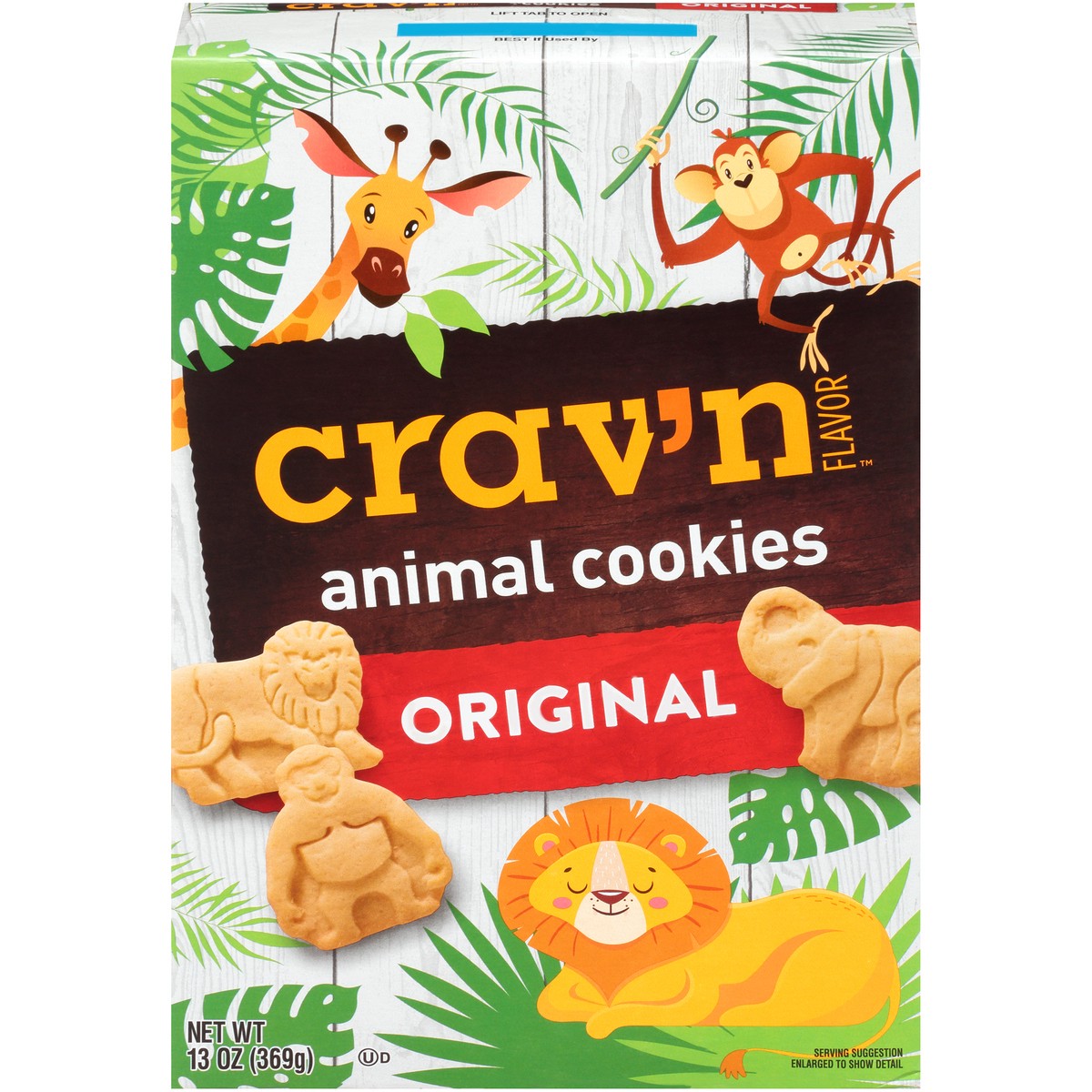 slide 1 of 10, Crav'N Flavor Original Animal Cookies, 13 oz