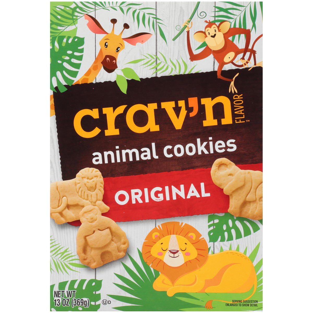 slide 4 of 10, Crav'N Flavor Original Animal Cookies, 13 oz