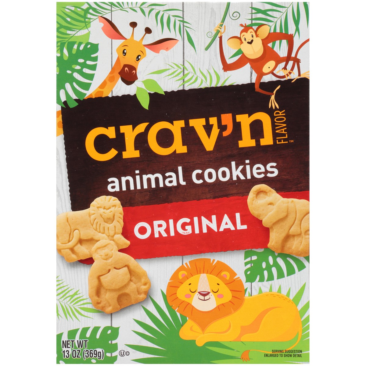 slide 8 of 10, Crav'N Flavor Original Animal Cookies, 13 oz