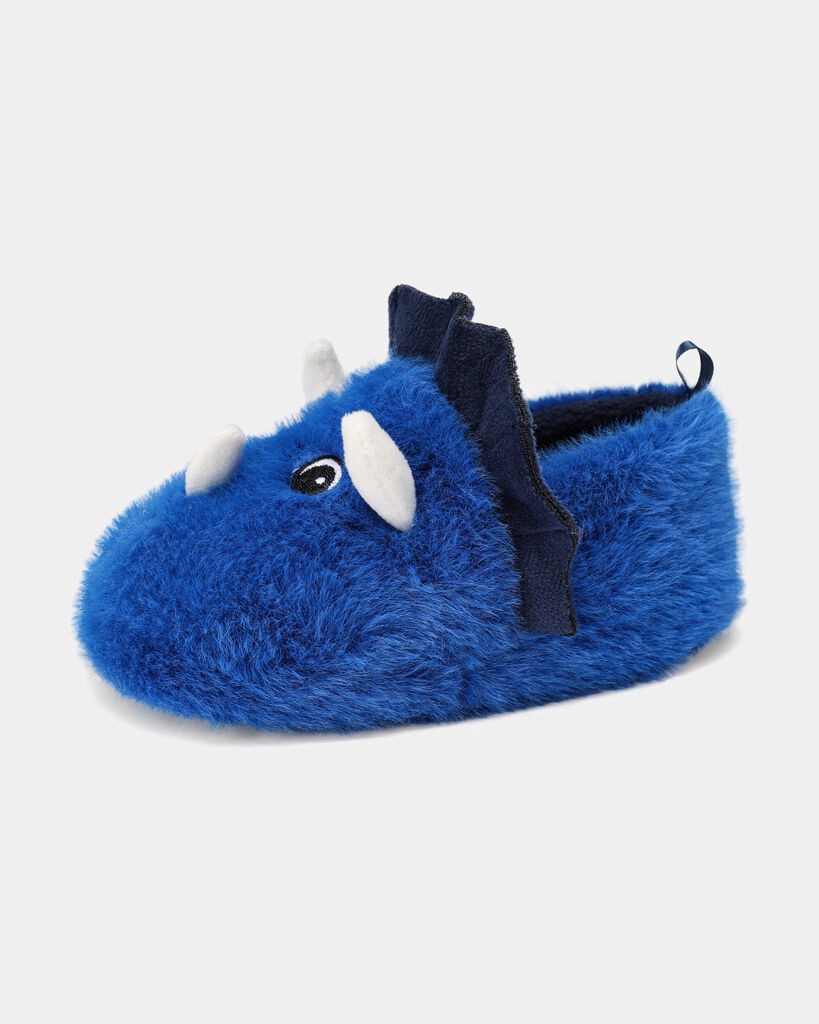 slide 6 of 6, Carter's Toddler Boy Dinosaur Slippers - Blue Blue M, 1 ct