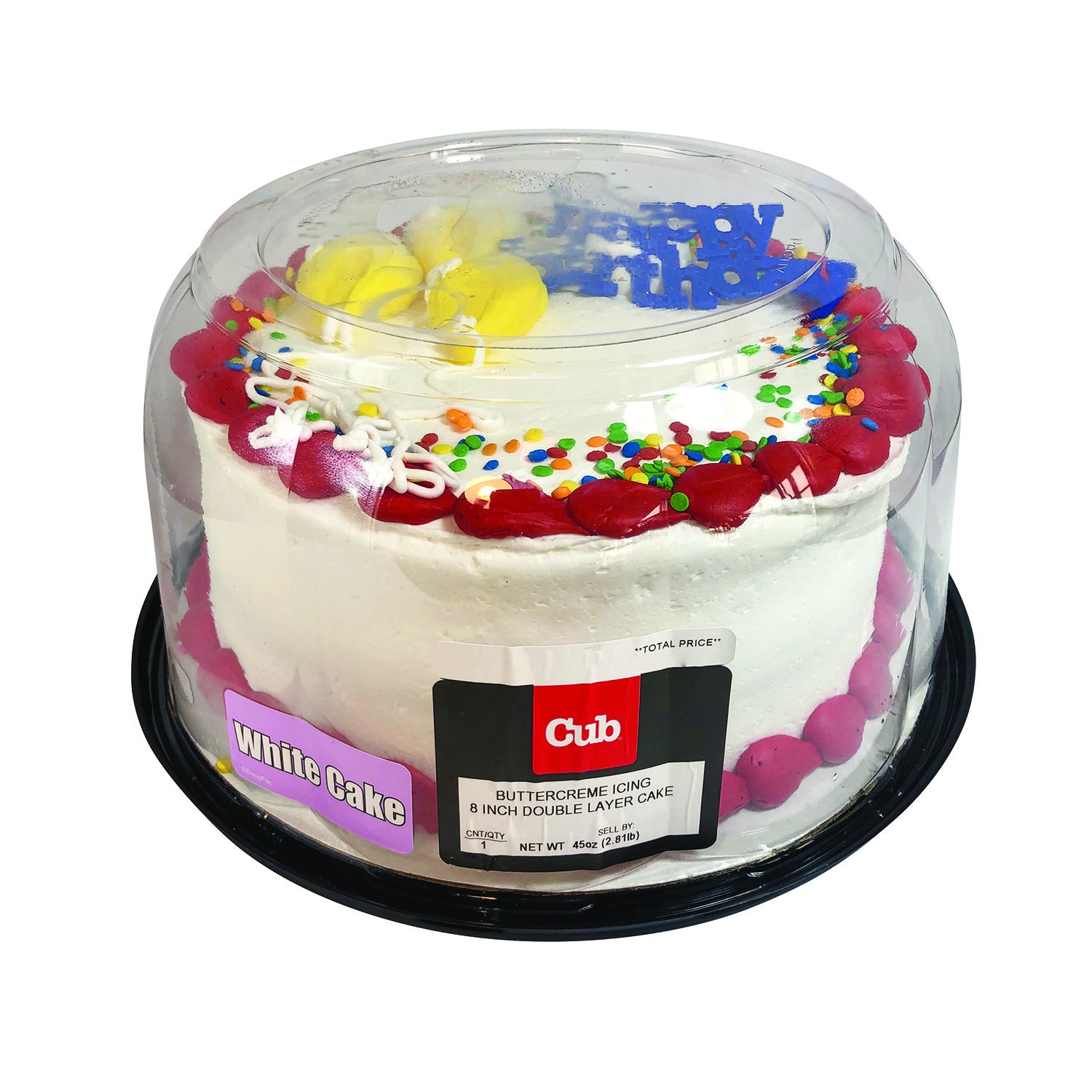 slide 1 of 1, Cub Bakery 8 Inch Buttercream Cake, 1 Each, 8 in