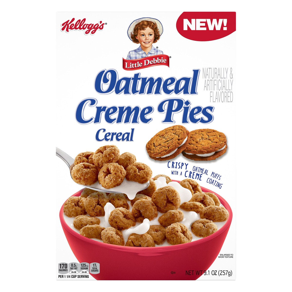 slide 1 of 5, Little Debbie Oatmeal Creme Pies Cereal 9.1 oz, 9.1 oz