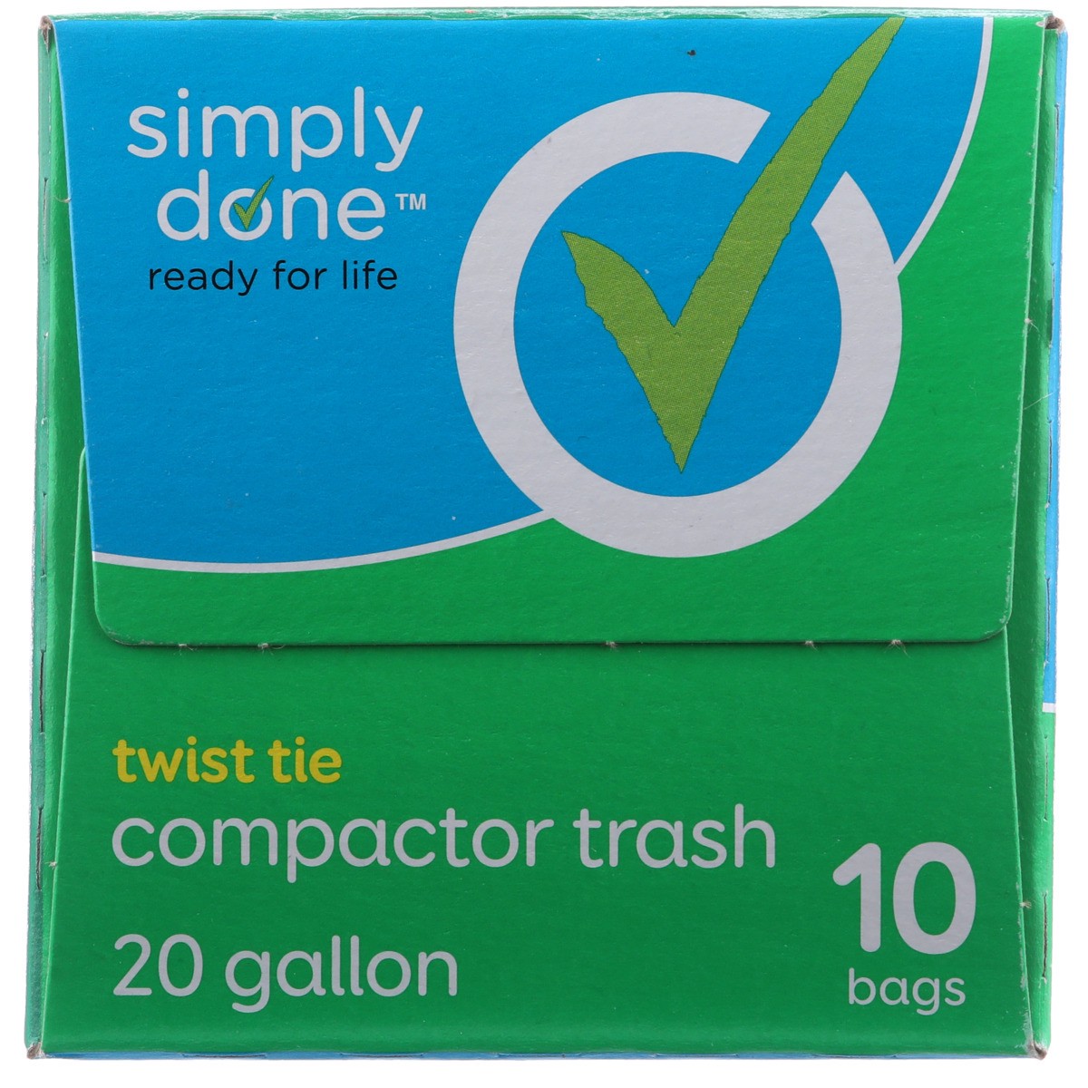 slide 2 of 8, Simply Done Twist Tie Compactor Trash Bags, 10 ct