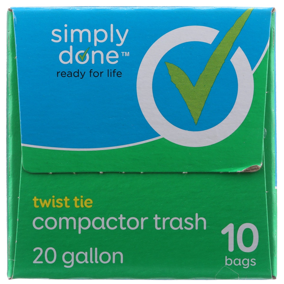 slide 6 of 8, Simply Done Twist Tie Compactor Trash Bags, 10 ct