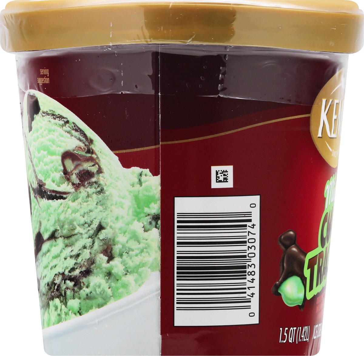 slide 9 of 9, Kemps Mint Cow Tracks Ice Cream 1.5 Quart, 1.5 qt