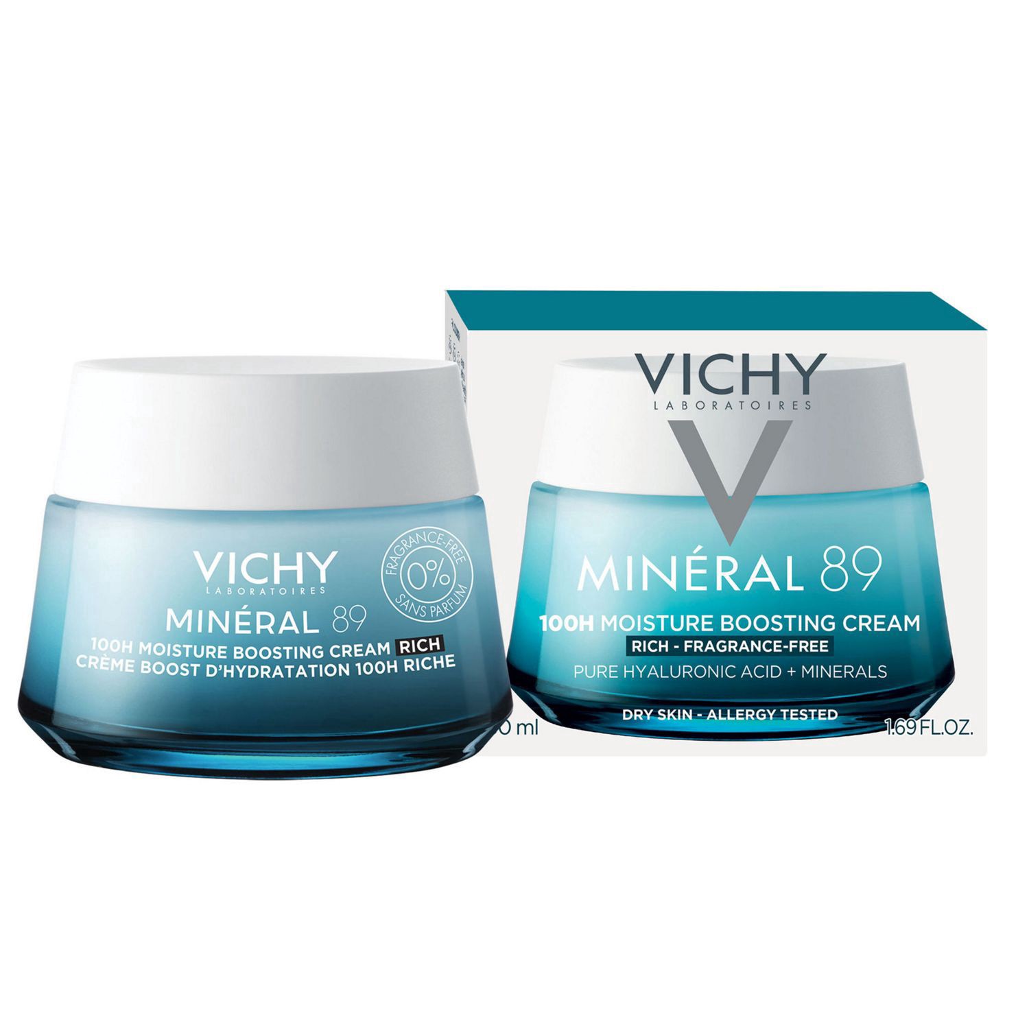 slide 1 of 1, VICHY Mineral 89 Riche Fragrance-Free Moisturizer, 1.69 oz