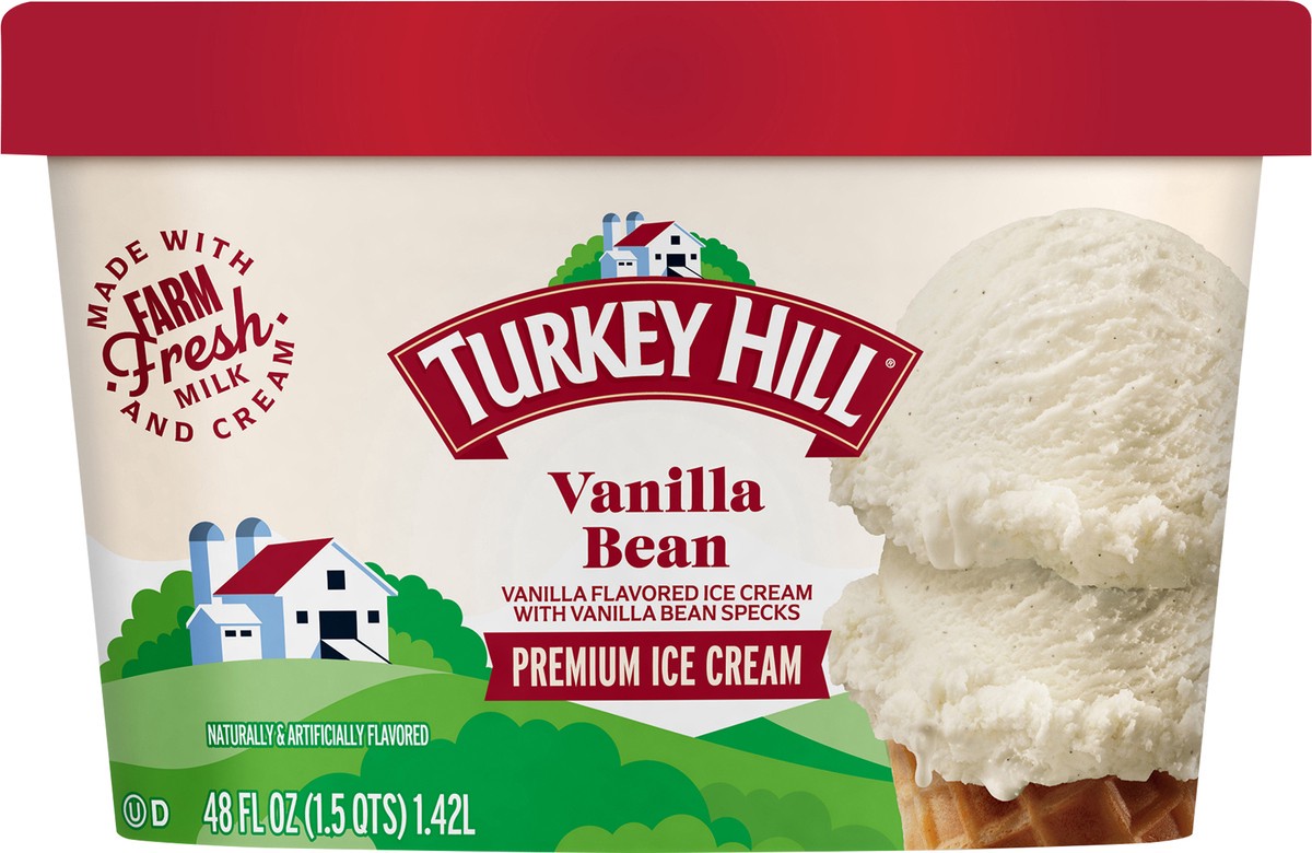 slide 2 of 2, Turkey Hill Vanilla Bean, 48 fl oz