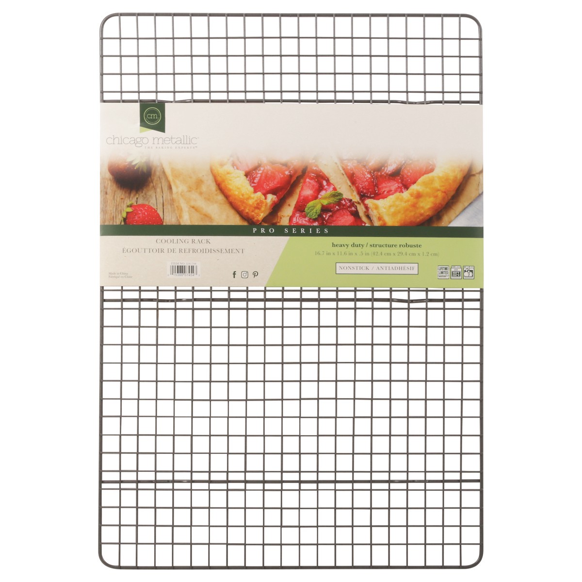 slide 1 of 12, Chicago Metallic Pro Series Heavy Duty Nonstick Cooling Rack 1 ea, 1 ct