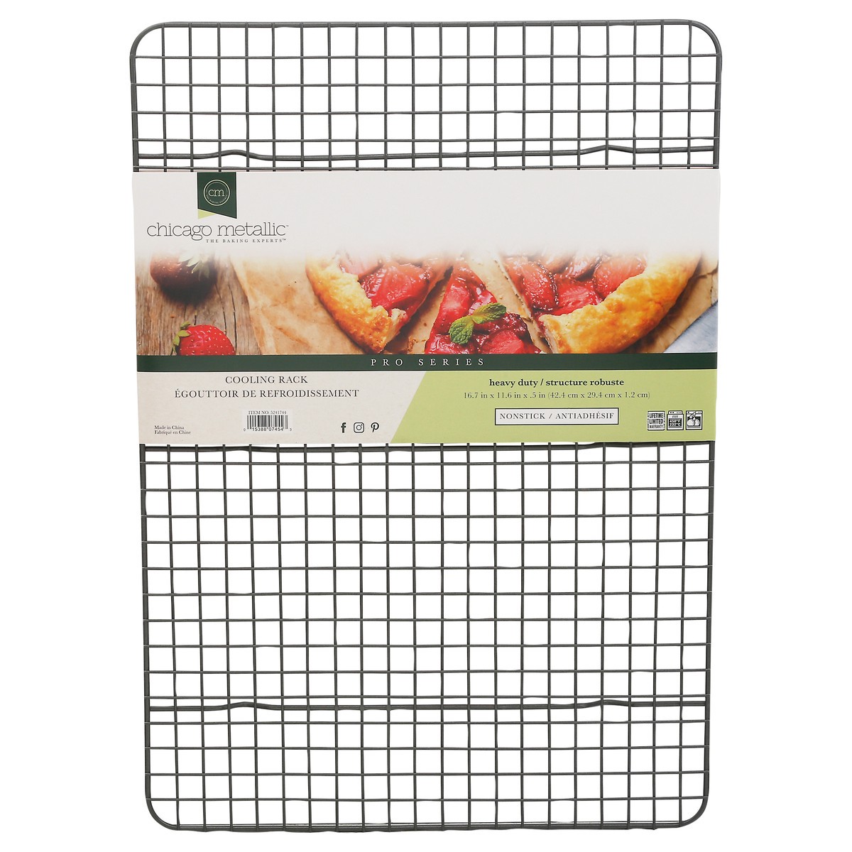 slide 3 of 12, Chicago Metallic Pro Series Heavy Duty Nonstick Cooling Rack 1 ea, 1 ct