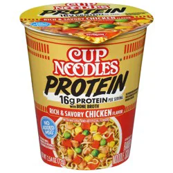 Cup Noodles Protein Rich & Savory Chicken Flavor Ramen Noodle Soup in Sauce 2.54 oz