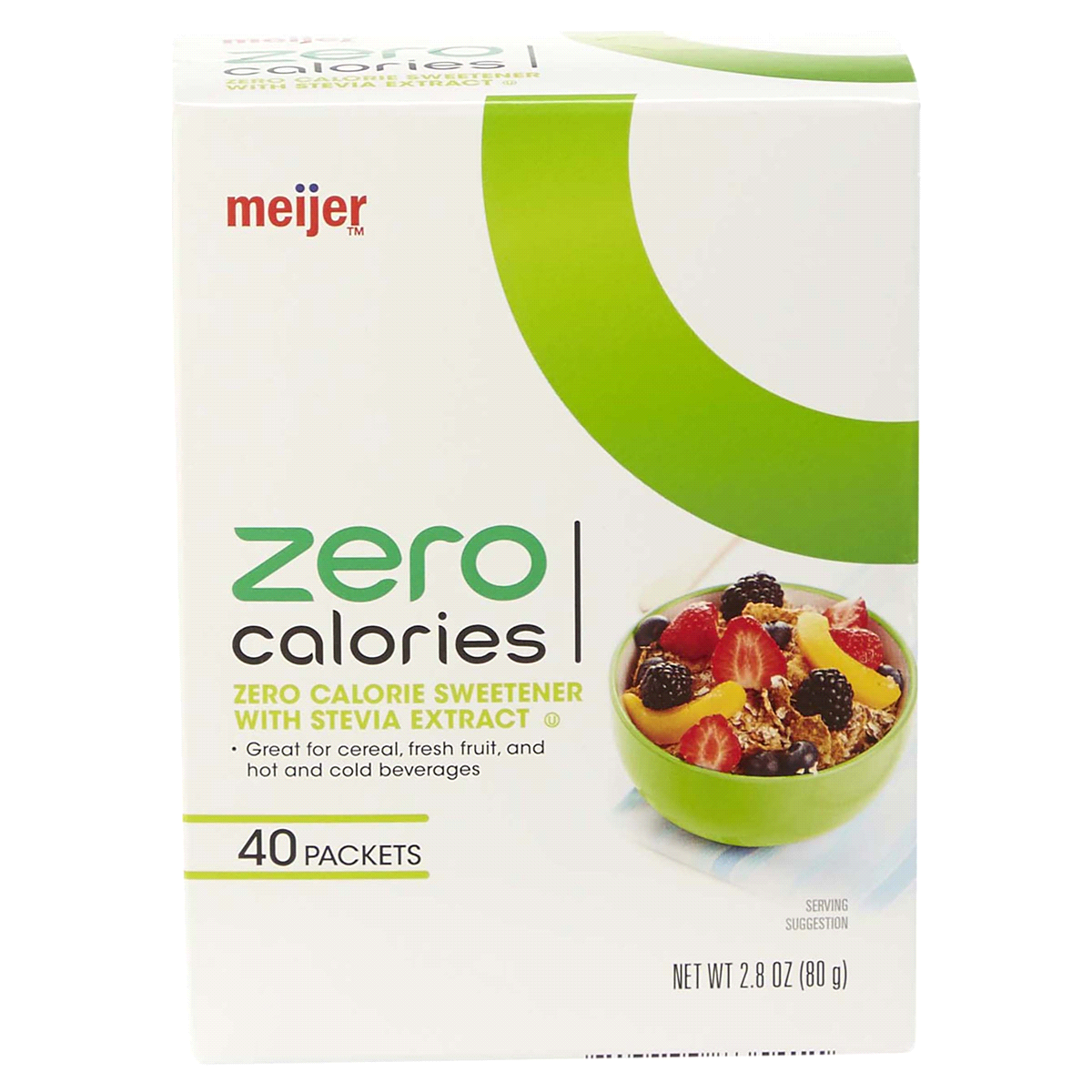 slide 1 of 6, Meijer Zero Calorie Stevia Sweetener, 40 ct
