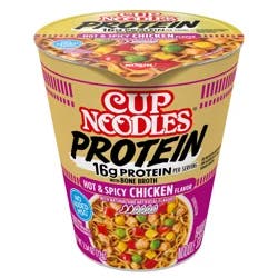 Cup Noodles Protein Hot & Spicy Chicken Flavor Ramen Noodle Soup 2.54 oz