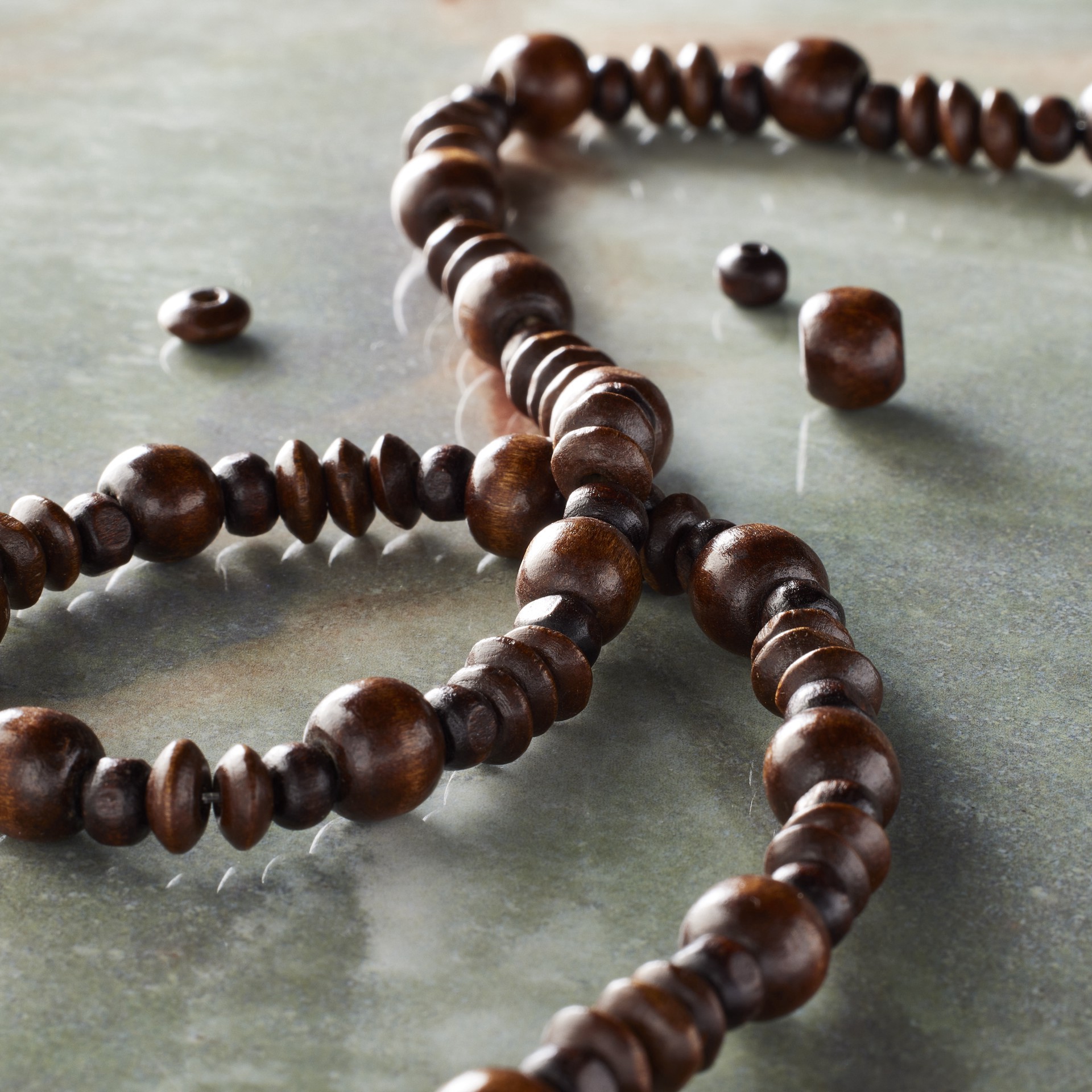 slide 3 of 3, Dark Brown Wood Mixed Beads By Bead Landing, 3.5mm-8mm