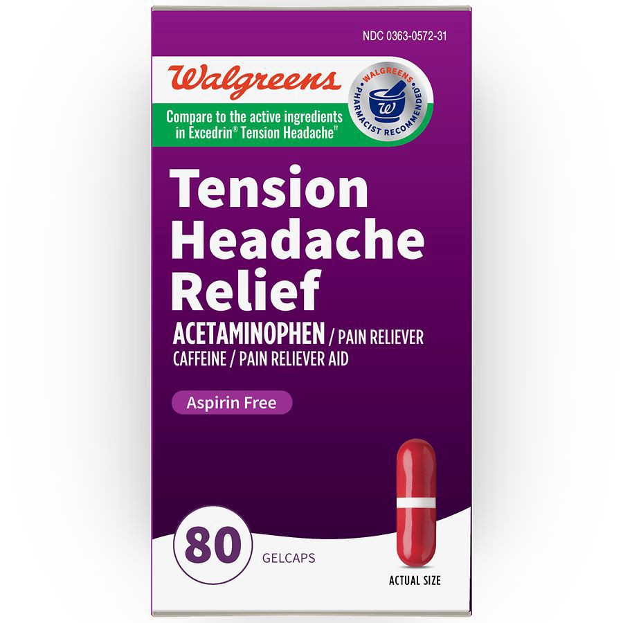slide 1 of 1, Walgreens Tension Headache, 80 oz