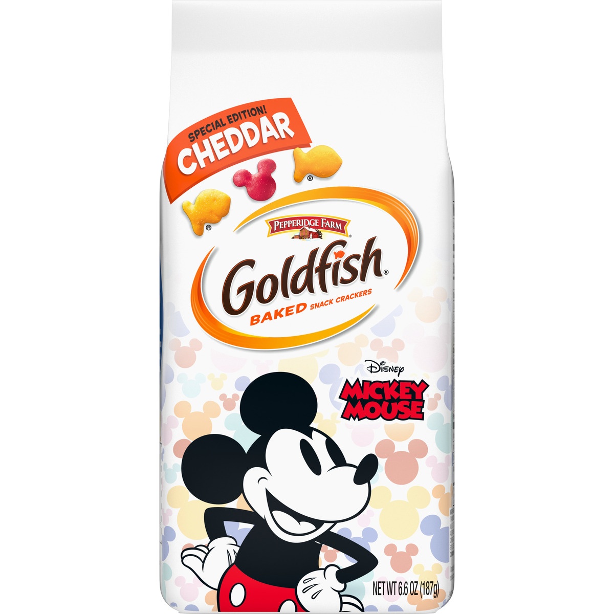 slide 1 of 8, Pepperidge Farm Goldfish Mickey Mouse Cheddar Baked Snack Crackers, 6.6 oz