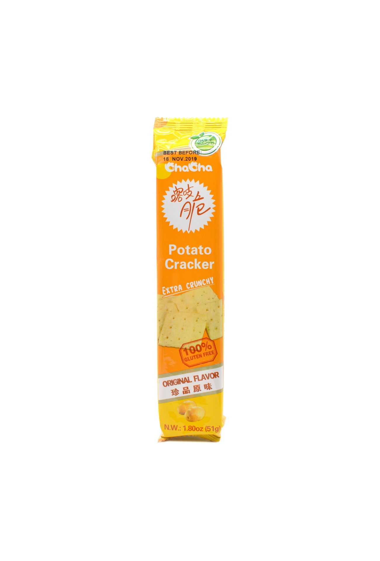 slide 1 of 1, Cha Cha Potato Cracker Original Flavor, 51 gram