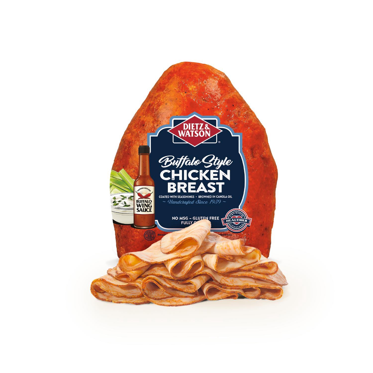 slide 1 of 4, Dietz & Watson Buffalo Style Chicken Breast, per lb