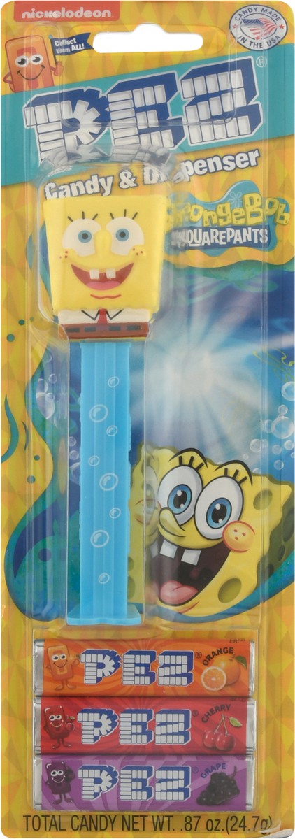 slide 1 of 9, Pez Blister Spongebob, 0.87 oz