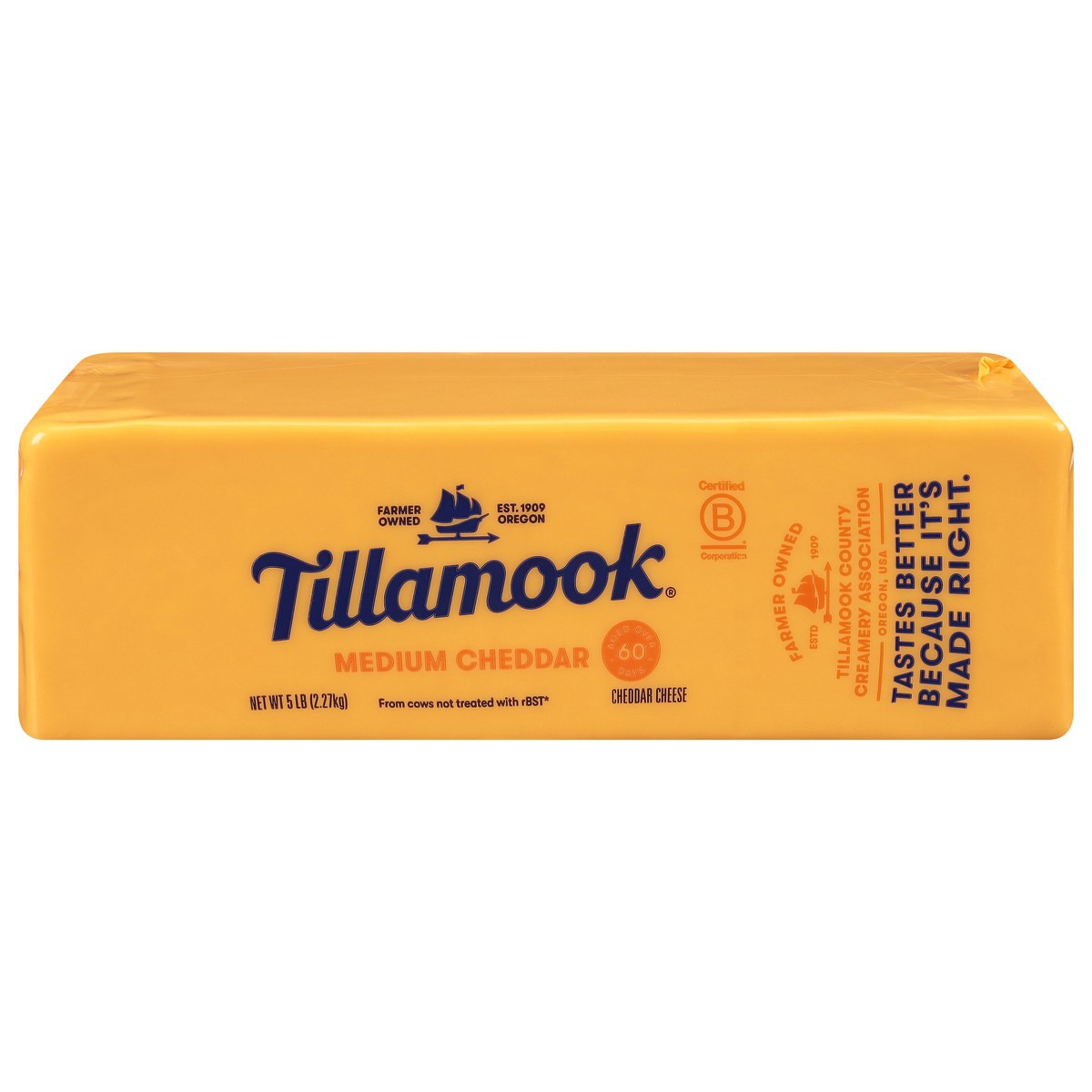 slide 5 of 13, Tillamook Medium Cheddar Cheese 5 lb, 5 lb