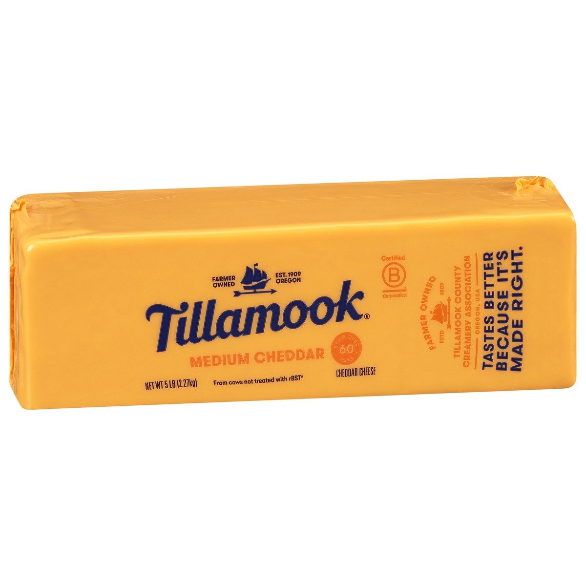 slide 9 of 13, Tillamook Medium Cheddar Cheese 5 lb, 5 lb