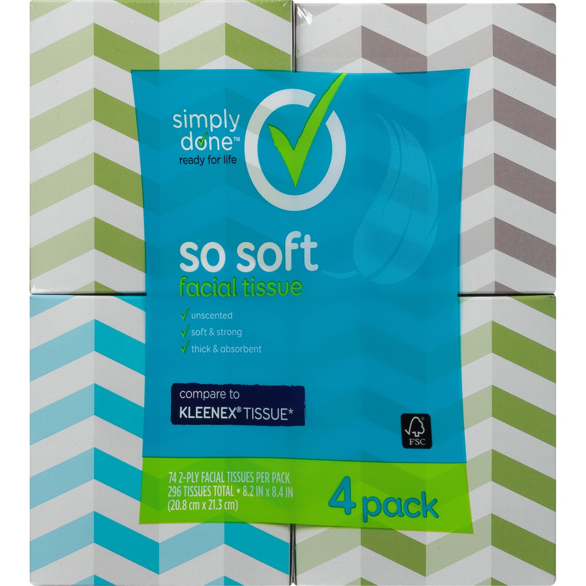 slide 7 of 8, Simply Done So Soft Facial Tissue, 74 ct