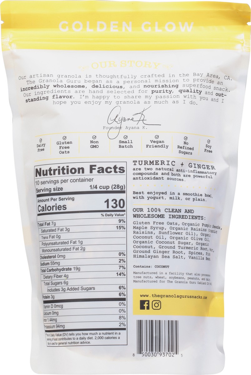 slide 5 of 9, The Granola Guru Golden Glow Turmeric/Ginger/Coconut Granola 10 oz, 10 oz