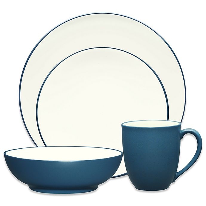 slide 1 of 1, Noritake Colorwave Coupe Place Setting - Blue, 4 ct