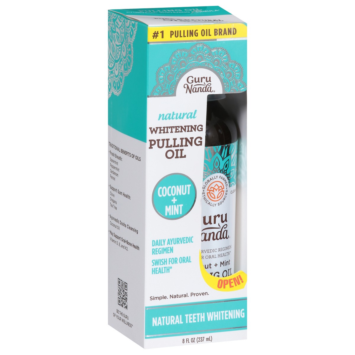 slide 7 of 9, Guru Nanda Natural Oil Pulling Oral Rinse 8 fl oz, 8 fl oz