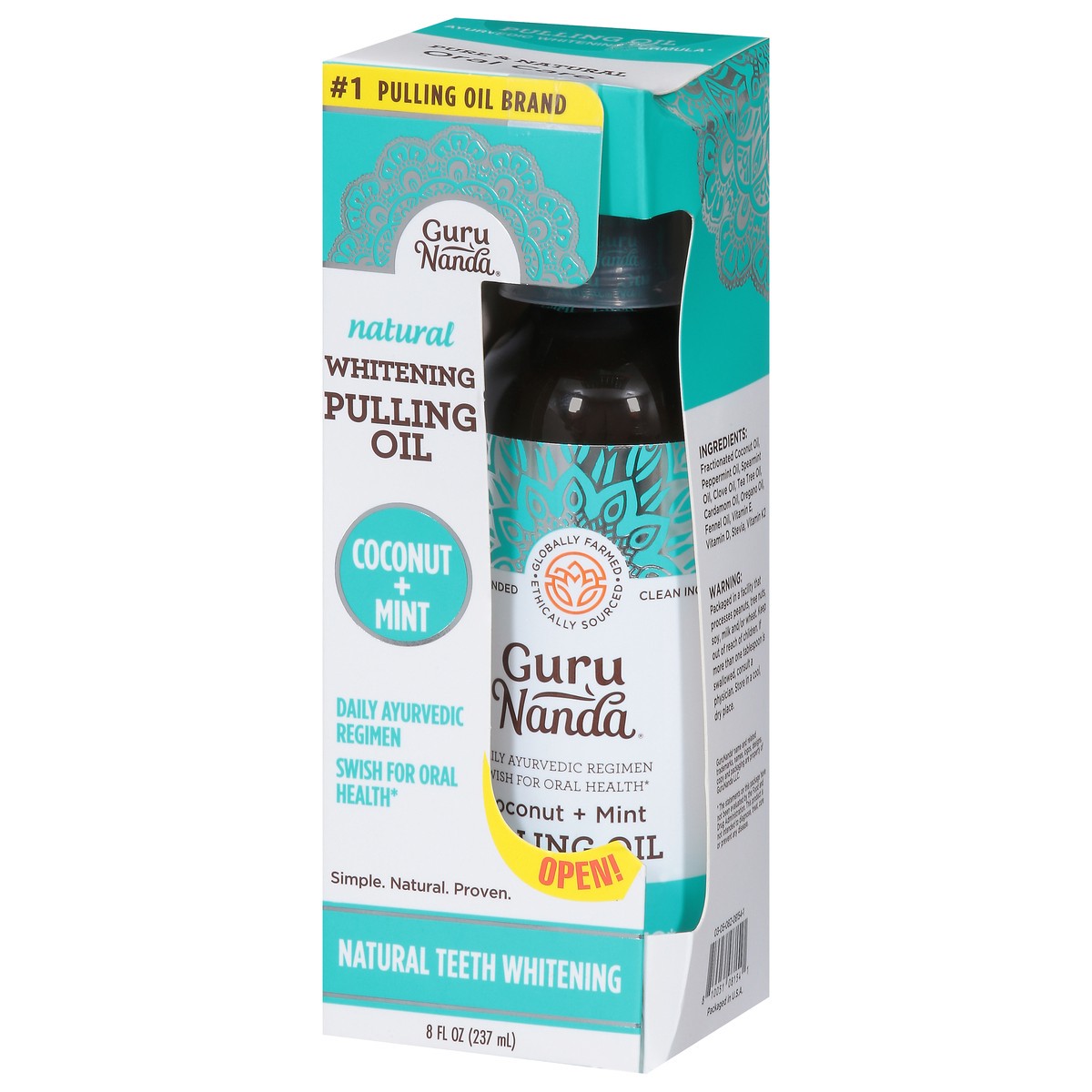 slide 6 of 9, Guru Nanda Natural Oil Pulling Oral Rinse 8 fl oz, 8 fl oz