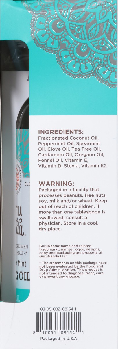 slide 9 of 9, Guru Nanda Natural Oil Pulling Oral Rinse 8 fl oz, 8 fl oz