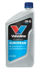 Valvoline European Vehicle Full Synthetic SAE 5W-40 Motor Oil 1 qt