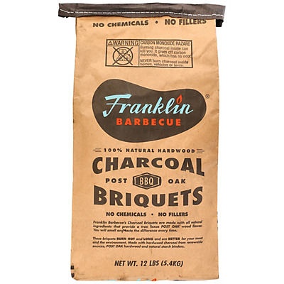 slide 1 of 1, Franklin Barbecue Post Oak Charcoal Briquets, 12 lb
