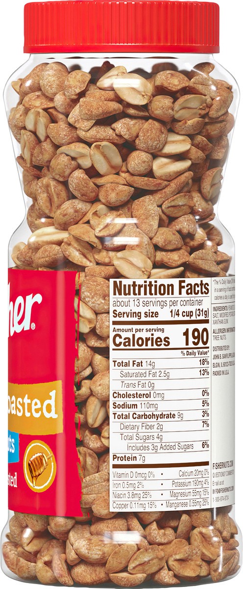 slide 6 of 9, Fisher Honey Roast Peanuts, 14 oz