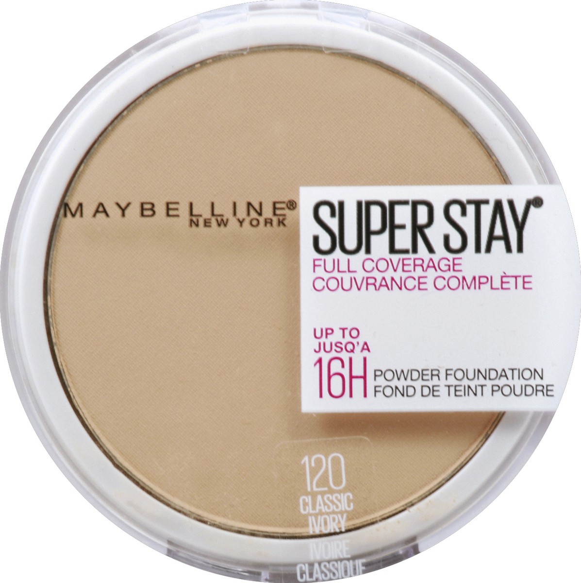 slide 5 of 6, Super Stay Full Coverage Pressed Powder Foundation -120 Classic Ivory - 0.21oz, 1 ct