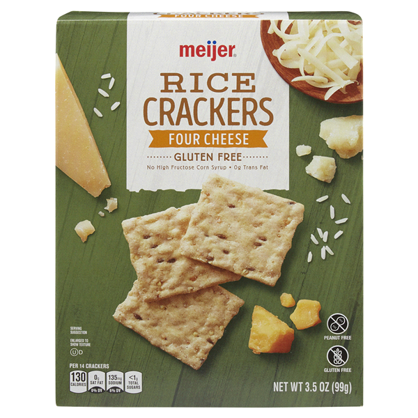 Meijer Rice Crackers, Four Cheese 3.5 oz | Shipt