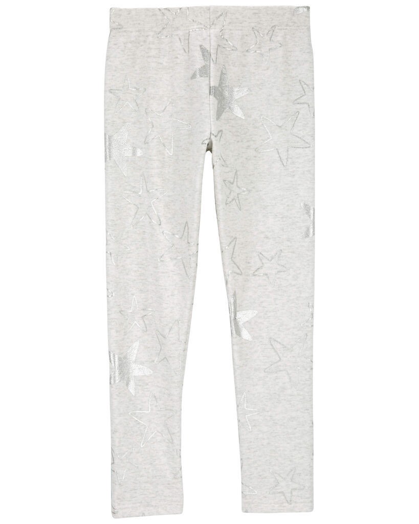 slide 3 of 4, Carter's Star Cozy Fleece Leggings Grey 6-6X, 1 ct