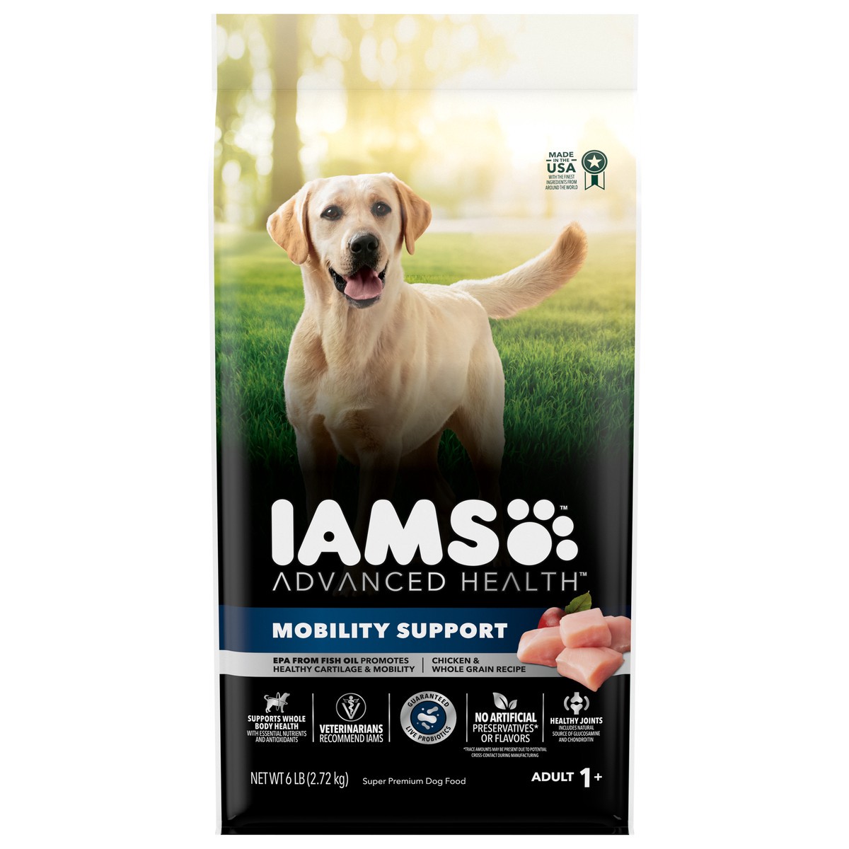 slide 1 of 16, IAMS Advanced Health Adult 1+ Mobility Support Super Premium Chicken & Whole Grain Recipe Dog Food 6 lb, 6 lb