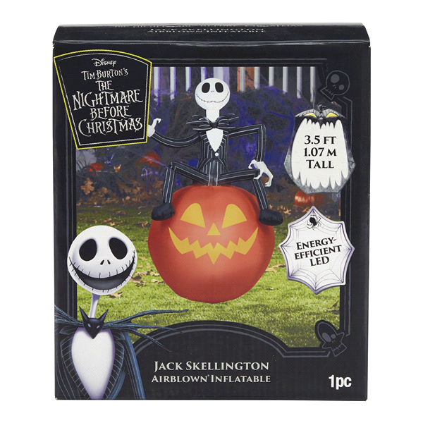 slide 1 of 1, Airblown Inflatable Jack Skellington, 3.5 ft