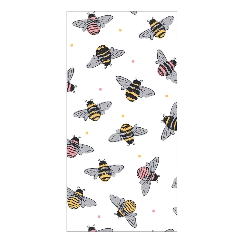 slide 1 of 1, Everyday Living Bees Print Kitchen Towel - White/Yellow, 1 ct