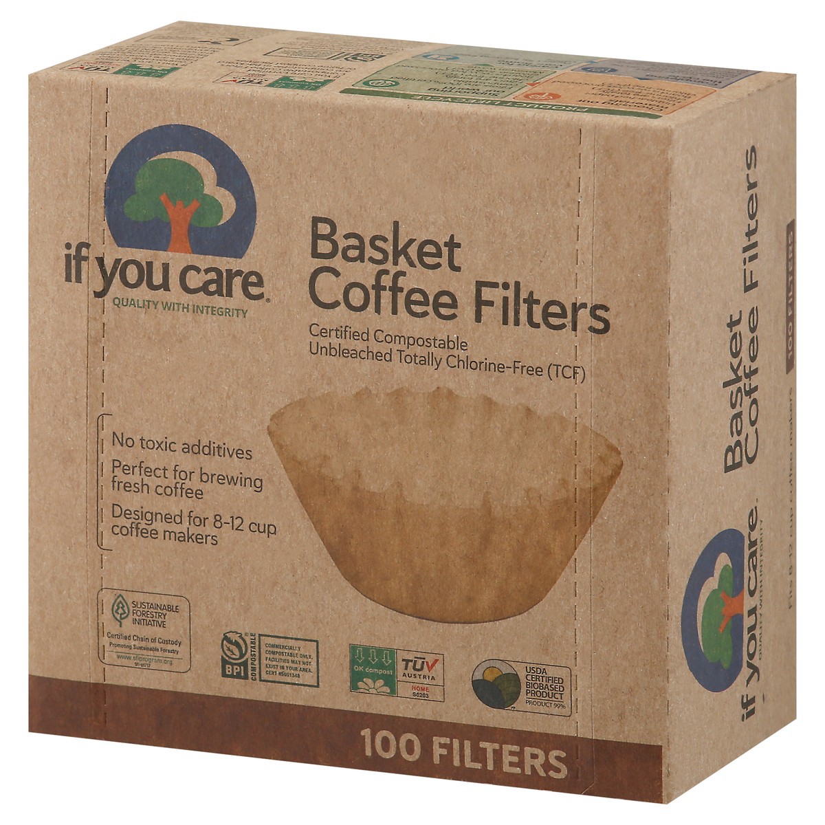 slide 5 of 12, If You Care Coffee Filters - Basket, 100 ct