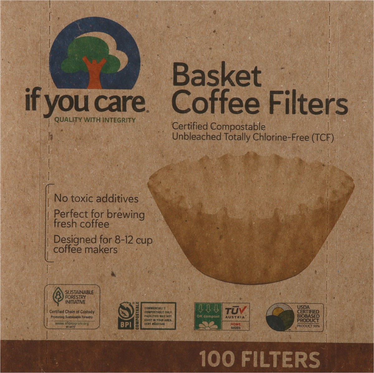 slide 4 of 12, If You Care Coffee Filters - Basket, 100 ct